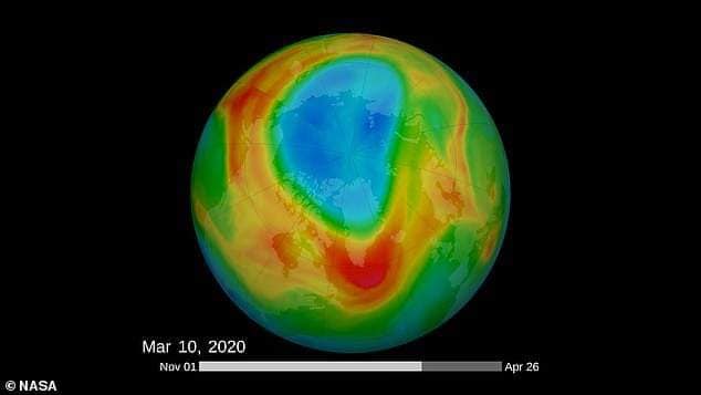 انغلاق أكبر ثقب للأوزون فوق القطب&nbsp;الشمالي