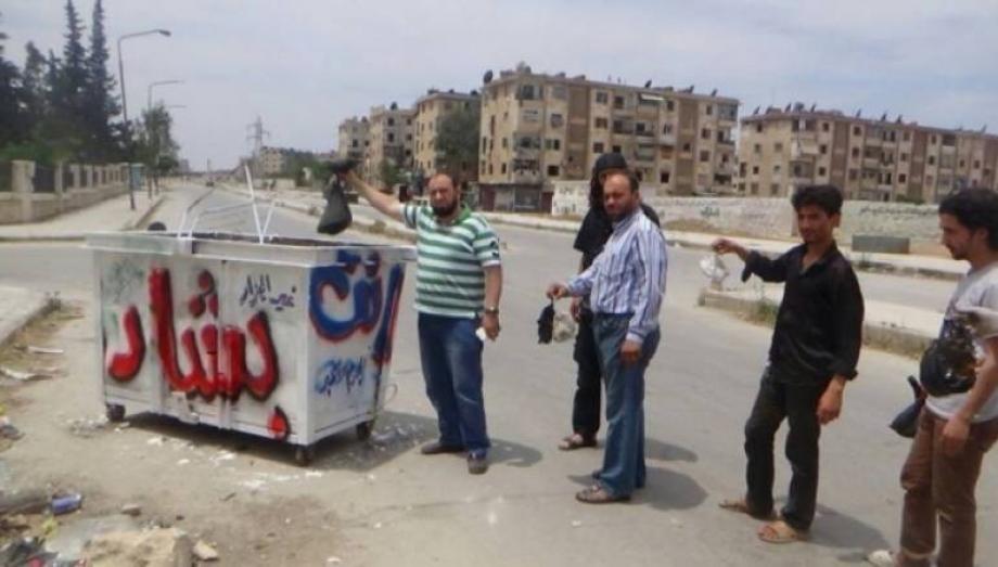 حمص..لصق صورة بشار الأسد على حاويات القمامة والمخابرات&nbsp;تستنفر